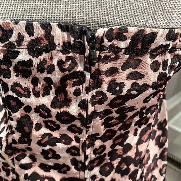 RIPE Strapless Animal Print Satin Mini Dress Pockets, Size M - Picture 7 of 11